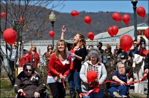 Little Red Mailbox placement ceremony in April 2016